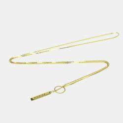 Pre Owned Gucci GG 18K Yellow Gold Lariat Necklace