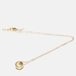 Pre Owned Gucci Icon Toile Necklace Pink Gold 18K Pendant Necklace Pink Gold