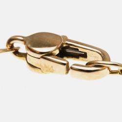 Pre Owned Gucci Icon Toile Necklace Pink Gold 18K Pendant Necklace Pink Gold