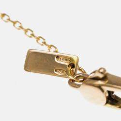Pre Owned Gucci Icon Toile Necklace Pink Gold 18K Pendant Necklace Pink Gold