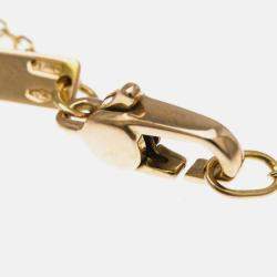 Pre Owned Gucci Icon Toile Necklace Pink Gold 18K Pendant Necklace Pink Gold