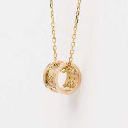 Pre Owned Gucci Icon Toile Necklace Pink Gold 18K Pendant Necklace Pink Gold