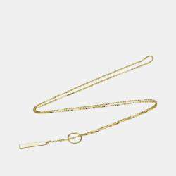 Pre Owned Gucci Lariat Necklace Yellow Gold 18K Necklace Gold