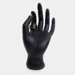 Pre Owned Gucci Silver Ring Sz 21