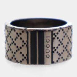 Pre Owned Gucci Silver Ring Sz 21