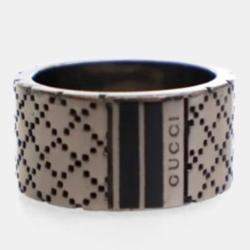 Pre Owned Gucci Silver Ring Sz 21