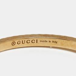 مملوكة مسبقًا Gucci GG Running 18k Yellow Gold Charm Ring Size 49