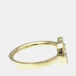 Pre Owned خاتم غوتشي "دبل G" ذهب أصفر عيار 18 خاتم موضة بدون أحجار الذهب