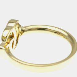 Pre Owned خاتم غوتشي "دبل G" ذهب أصفر عيار 18 خاتم موضة بدون أحجار الذهب