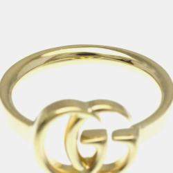 Pre Owned خاتم غوتشي "دبل G" ذهب أصفر عيار 18 خاتم موضة بدون أحجار الذهب