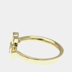 Pre Owned خاتم غوتشي "دبل G" ذهب أصفر عيار 18 خاتم موضة بدون أحجار الذهب