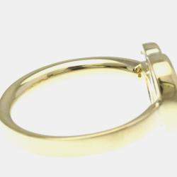 Pre Owned خاتم غوتشي "دبل G" ذهب أصفر عيار 18 خاتم موضة بدون أحجار الذهب