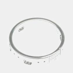 Pre Owned Gucci Icon Heart Ring White Gold 18K Fashion No Stone Band Ring Silver