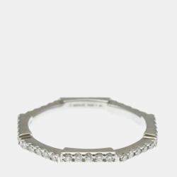 مملوكة مسبقًا Gucci Link To Love Ring White Gold 18K Fashion Diamond Band Ring Silver