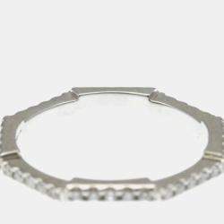 مملوكة مسبقًا Gucci Link To Love Ring White Gold 18K Fashion Diamond Band Ring Silver