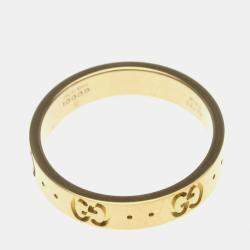 Pre Owned خاتم غوتشي عصري ذهب وردي عيار 18 مقاس 53