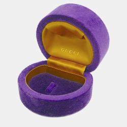 Pre Owned خاتم غوتشي مرصع ذهب أصفر عيار 18 خاتم عصري