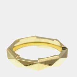 مملوكة مسبقًا Gucci Studded Ring 18K Yellow Gold Fashion Band Ring 