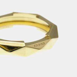 Pre Owned خاتم غوتشي مرصع ذهب أصفر عيار 18 خاتم عصري