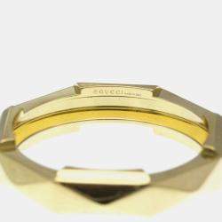 Pre Owned خاتم غوتشي مرصع ذهب أصفر عيار 18 خاتم عصري