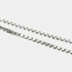 مملوكة مسبقًا قلادة غوتشي لاريات بدون أحجار فضة ذهب أبيض عيار 18