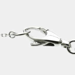 Pre Owned قلادة غوتشي صليب ألماس دلاية أ لماس فضة ذهب أبيض عيار 18