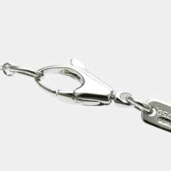 Pre Owned قلادة غوتشي صليب ألماس دلاية ألماس فضة ذهب أبيض عيار 18