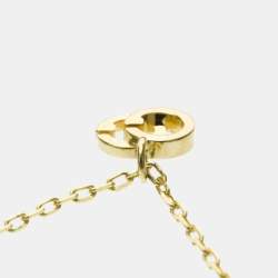 Pre Owned قلادة غوتشي جي جي رنينغ توباز قلادة ذهب أصفر عيار 18 قيراط (ذهب)