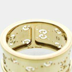 Pre Owned Gucci Icon Twirl 18 Yellow Gold Fashion Band Ring EU 53