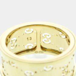 Pre Owned Gucci Icon Twirl 18 Yellow Gold Fashion Band Ring EU 53