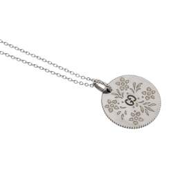 Gucci Icon Bloom Floral Motif Enamel Two Tone 18K Gold Pendant Necklace