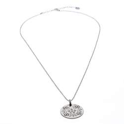 Gucci Icon Bloom Floral Motif Enamel Two Tone 18K Gold Pendant Necklace