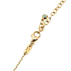 Gucci Multi-Colored Stone 18K Yellow Gold Station Necklace