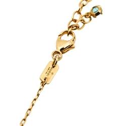 Gucci Multi-Colored Stone 18K Yellow Gold Station Necklace