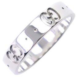 Gucci 18K White Gold Icon Ring Size EU 50.5