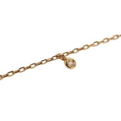 Gucci GG Running Diamond 18k Yellow Gold Station Necklace