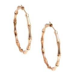 Gucci Bamboo 18K Rose Gold Hoop Earrings