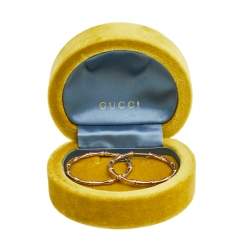 Gucci Bamboo 18K Rose Gold Hoop Earrings