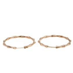 Gucci Bamboo 18K Rose Gold Hoop Earrings