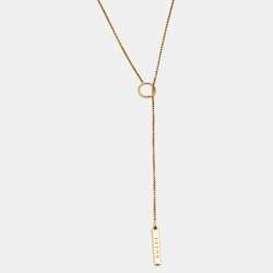 Pre Owned Gucci Link To Love 18K Yellow Gold Lariat Necklace