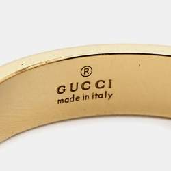Gucci Icon 18k Yellow Gold Band Ring Size 59