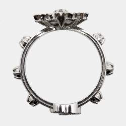 Gucci Flora Diamonds 18k White Gold Ring Size 57