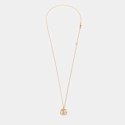 Gucci Double G 18k Yellow Gold Pendant Necklace