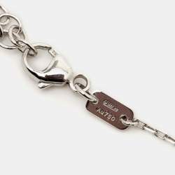 Gucci GG Running Diamond 18K White Gold Station Necklace