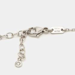Gucci GG Running Diamond 18K White Gold Station Necklace