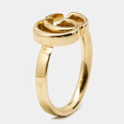 Gucci GG Marmont 18k Yellow Gold Ring Size 51