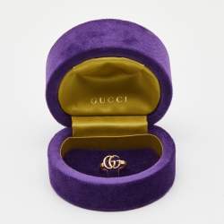 Gucci GG Marmont 18k Yellow Gold Ring Size 51