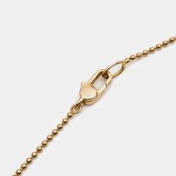 Gucci GG 18K Rose Gold Beaded Chain Pendant Necklace