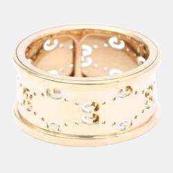 Gucci 18K Rose Gold Icon Band Ring EU 53