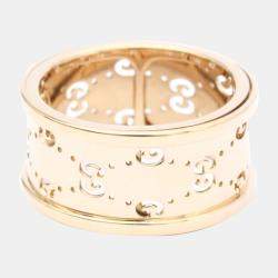 Gucci 18K Rose Gold Icon Band Ring EU 53
